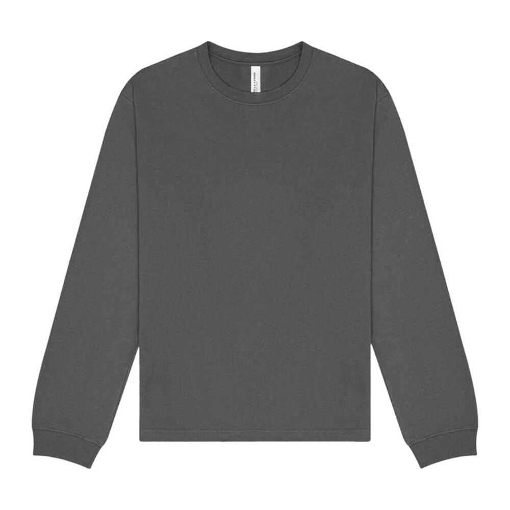 Unisex Adult Heavyweight Long-Sleeved T-Shirt / Asphalt